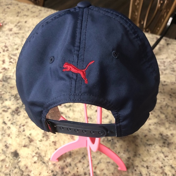 Puma red white blue cap hat osfa adjustable back collector July 4th - Picture 3 of 8